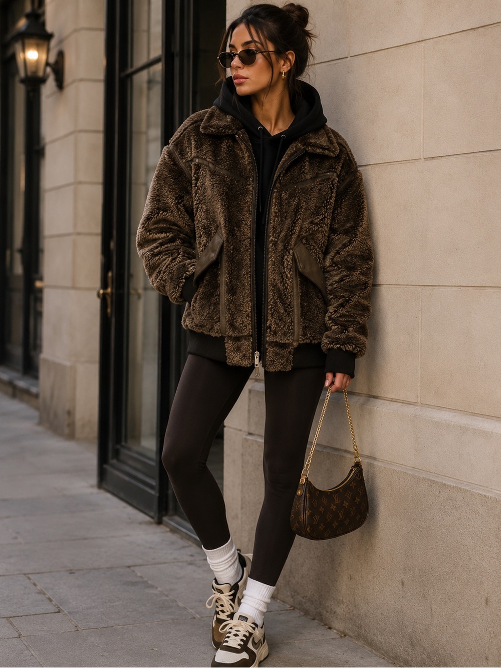 G-Star RAW Sherpa Bomber Jacket – XS – Brown Teddy Fleece